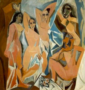 Picasso- Les Demoiselles d'Avignon, Oil on Canvas, 1912   